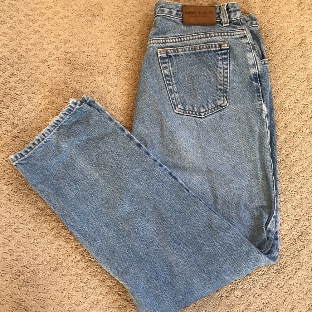 Vintage Ralph Lauren High Waist Light Wash Jeans 12